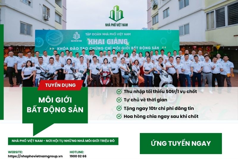 Tuyển Dụng Chuyên Viên Sale Môi Giới Bất Động Sản Đi Làm Ngay!