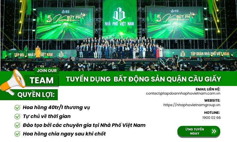 Tuyển dụng Môi Giới Bất Động Sản Quận Cầu Giấy