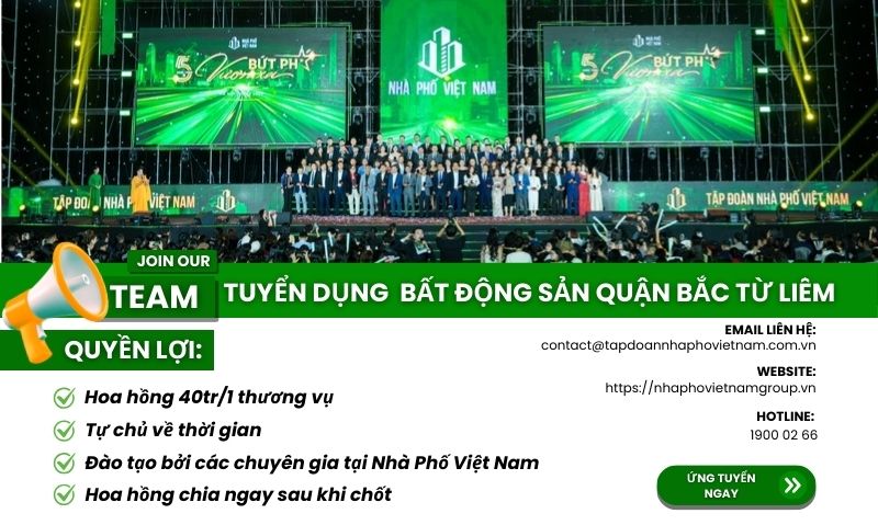 Tuyển Dụng Môi Giới Bất Động Sản Tại Quận Bắc Từ Liêm